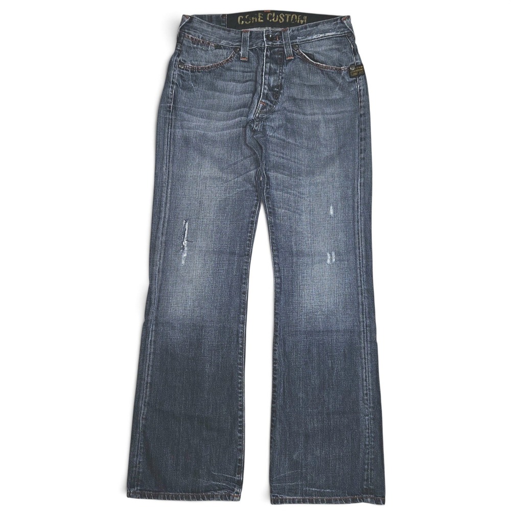 G-Star RAW Jeans 32x36 Relaxed Fit Bootcut Button Fly Distressed Core Custom